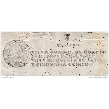 *E900 CUBA SEALLED PAPER  SPAIN ESPAÑA NEW REVENUE PAPER 1754-55. USED.