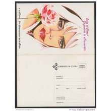 1997-EP-22 CUBA 1996. Ed.5d. INTERNATIONAL WOMEN'S DAY. POSTAL STATIONERY. FLORES. FLOWERS. UNUSED.