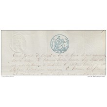 1860-PS-17.CUBA ESPAÑA SPAIN. ISABEL II. SEALLED PAPER .PAPEL SELLADO .SELLO 3ro+DERECHO JUDICIAL.