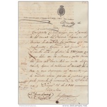 1862-PS-25.CUBA ESPAÑA SPAIN. ISABEL II. SEALLED PAPER .PAPEL SELLADO .SELLO 3ro + DERECHO JUDICIAL .