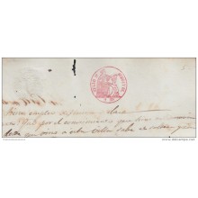 1864-PS-8.CUBA ESPAÑA SPAIN. ISABEL II. SEALLED PAPER .PAPEL SELLADO .SELLO 3ro+DERECHO JUDICIAL.