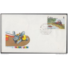 1982-FDC-1 CUBA. FDC. 1982. X ANIV DEL PARQUE LENIN. FERROCARRILES. TRENES. RAILWAYS. TRAINS. RAILROADS.