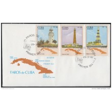 1982-FDC-2 CUBA. FDC. 1982. FAROS DE CUBA. HEADLIGHTS.