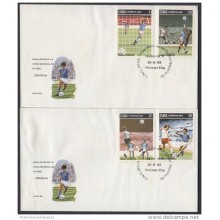 1982-FDC-17 CUBA. FDC. 1982. FINALISTAS COPA MUNDIAL DE FUTBOL. SOCCER  WORLD CUP. ESPAÑA. SPAIN. SPORTS.