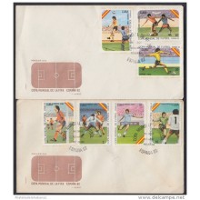 1982-FDC-18 CUBA. FDC. 1982. COPA MUNDIA DE LA FIFA. SOCCER WORLD CUP. ESPAÑA. SPAIN. SPORTS.