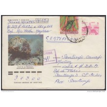 1990-EP-28 CUBA 1990. Ed.210e. ENTERO POSTAL. POSTAL STATIONERY. CORAL DE LOS CANARREOS. CERTIFICADO. MAZORRA. SEA FAUNA