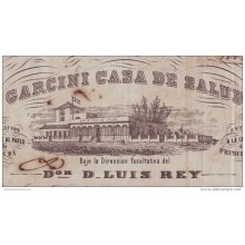 *E323 CUBA SPAIN ESPAÑA INVOICE CASA DE SALUD GARCINI 1864 ENGRAVING INVOICE