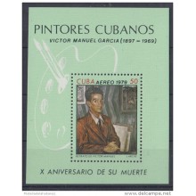 1979.10- * CUBA 1979. MNH. SPECIAL SHEET. X ANIV MUERTE DE VICTOR MANUEL GARCIA. ARTE. ART. PINTURA. PAINTING.