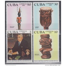1981.9- * CUBA 1981. MNH. CENT NACIMIENTO FERNANDO ORTIZ. FOLKLORE. RELIGION YORUBA. SHANGO