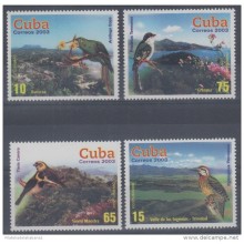2003.42- * CUBA 2003. MNH. TURISMO. AVES Y PAISAJES DE CUBA. SIERRA MAESTRA. TRINIDAD. GRANMA. BIRD. PAJAROS.