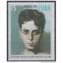 1999.5- * CUBA 1999. MNH. CENTENARIO DE RUBEN MARTINEZ VILLENA
