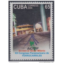 2000.13- * CUBA 2000. MNH. CONGRESO PANAMERICANO FERROCARRIL. RAILROAD. RAILWAYS. TRAIN. LOCOMOTIVE.