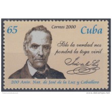 2000.14- * CUBA 2000. MNH. 200 ANIV NACIMIENTO JOSE DE LA LUZ Y CABALLERO. ESCRITOR. WRITTER.