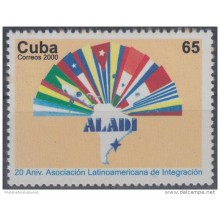 2000.18- * CUBA 2000. MNH. ALADI. ASOCIACION LATINOAMERICANA DE INTEGRACION. MAPA DE AMERICA DEL SUR. MAP.