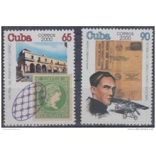 2000.23- * CUBA 2000. MNH. DIA DELSELLO. PRIMER VUELO. FIRT FLIGHT. 145 ANIV PRIMER SELLO CUBANO.