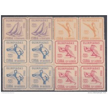 1960.14- * CUBA 1960. MNH. OLIMPIADAS ROMA ITALIA. ITALY OLIMPIC GAMES. COMPLETE SET. BLOCK 4.
