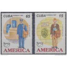 1997.31- * CUBA 1997. MNH. AMERICA UPAEP. CARTEROS Y BUZONES. POSTMAN &amp MAIL BOX.