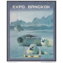 2003.41- * CUBA 2003. MNH. EXPO BANGKOK. SET + SHEET. THAILAND. FAUNA POLAR. FOCA. OSO POLAR. BEAR . AVES. BIRD.