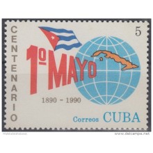 1990.28- * CUBA 1990. MNH. 1 DE MAYO. LABOR DAY. DIA INTERNACIONAL DEL TRABAJO.