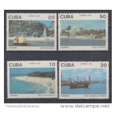 1992.12- * CUBA 1992. MNH. TURISMO. VELAS. VARADERO. GALEON DE LA HABANA. COMPLETE SET.