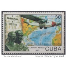 1993.14- * CUBA 1993. MNH. 60 ANIV VUELO SEVILLA- CAMAGUEY. PRIMEROS VUELOS. FIRT FLIGHT.