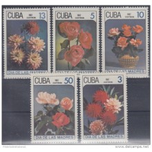 1987.8- * CUBA 1987. MNH. DIA DE LAS MADRES. MOTHER DAY. FLORES. FLOWERS. COMPLETE SET.