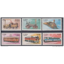 1988.21- * CUBA 1988. MNH. FERROCARRIL. RAILROAD. RAILWAYS. TRAIN. LOCOMOTIVE. COMPLETE SET.