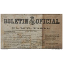 BP6 CUBA SPAIN NEWSPAPER ESPAÑA 1888 BOLETIN OFICIAL DE LA HABANA 19/06/1888