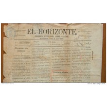 BP43 CUBA SPAIN NEWSPAPER ESPAÑA 1886 EL HORIZONTE 18/05/1886 SANTA CLARA