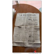 BP31 CUBA SPAIN NEWSPAPER ESPAÑA 1884 LA IGUALDAD 15/09/1884