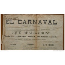 BP30 CUBA SPAIN NEWSPAPER ESPAÑA 1886 EL CARNAVAL 18/07/1886