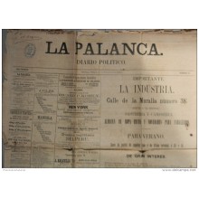 BP202 CUBA SPAIN NEWSPAPER ESPAÑA 1884 \"LA PALANCA\"" 13/09/1884. 74X54cm."