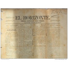 BP205 CUBA SPAIN NEWSPAPER ESPAÑA 1886 \"EL HORIZONTE\"" 2/05/1886. 46X32cm."