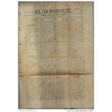 BP205 CUBA SPAIN NEWSPAPER ESPAÑA 1886 \"EL HORIZONTE\"" 2/05/1886. 46X32cm."