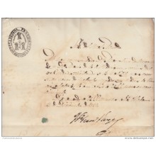 *E701 SPAIN ESPAÑA CAPTAIN GENERAL CUBA FRANCISCO DIONISIO VIVES 1827 SIDNED. FIRMADO POR EL CAPITAN GENERAL