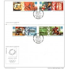 2004-FDC-2 CUBA FDC 2004. ATHENAS OLIMPIC GAMES. OLIMPIADAS DE GRECIA, DEPORTES, SPORTS.