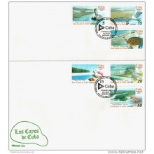 2007-FDC-11 CUBA FDC 2007. CUBA KEY FLAMINGO BIRD, CAYOS DE CUBA, FLAMENCOS, IGUANAS, CAREY, GABIOTAS ETC.