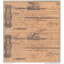 E4537 CUBA SPAIN ESPAÑA CHANGE LETTER. J DEMESTRE Y Ca. 1871. No.2 Y 3