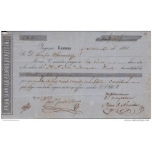 E4529 CUBA SPAIN ESPAÑA INGENIO RAMONA. 1865. SUGAR CENTRAL BANK CHECK
