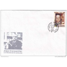2004-FDC-16 CUBA FDC 2004 ALEJO CARPENTIER WRITTER. ESCRITOR.