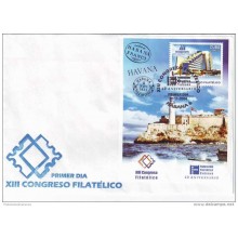 2004-FDC-13 CUBA FDC 2004. PHILATELIC CONGRESS MORRO CASTLE. CASTILLO DEL MORRO. CONGRESO FEDERACION FILATELICA CUBANA.