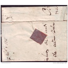 1858-H-131 CUBA ESPAÑA SPAIN OFFICIAL MAIL1858 1/2 onza COVER TO SANTIAGO 1861