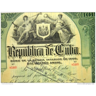 BON112 CUBA 1905 DISCHARGE FROM THE ARMY MAMBI 35x27cm. BONO LICENCIAMIENTO EJERCITO MAMBI. ROLOFF SIGNED