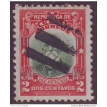 1910-7 CUBA 1910 REPUBLICA. 2c. MAXIMO GOMEZ. CANCELADOR 3 BARRAS