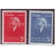 1950-135 CUBA. REPUBLICA. 1950. Ed.430-31. GENERAL ENRIQUE COLLAZO MH