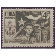 1954-128 CUBA. REPUBLICA. 1954. Ed. 605. III CAMPEONATO NACIONAL DE BOYS SCOUTS. MNH