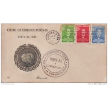1951-FDC-51 CUBA 1951 FDC FERNANDO FIGUEREDO. BLACK CANCEL