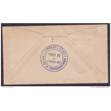 1951-FDC-51 CUBA 1951 FDC FERNANDO FIGUEREDO. BLACK CANCEL