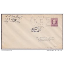 NA-42 CUBA US SHIP. 1934. SHIP GOFF COVER TO US.