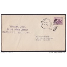 NA-45 CUBA. 1938. SHAKE DOWN CRUISE MODERNIZED. USS MISSISIPPI COVER TO US